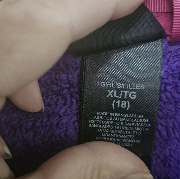 Kids North Face Terricloth like jacket size xl (18) - Picture 5 of 16